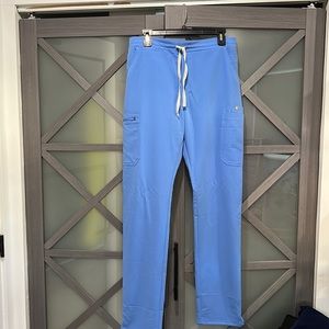 Figs Yola Ceil Blue Scrub Pants- Tall